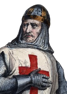 Portrait of Godfrey of Bouillon, Frankish knight, one of the leaders of the First Crusade