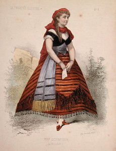 Portrait of Hortense Schneider (1833-1920) in the role of La Perichole in the operetta of the same name by Jacques Offenbach (1819-90) illustration from 