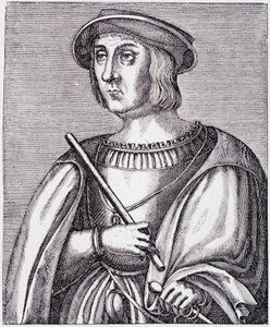Portrait of Jacques II de Chabannes (La Palice) engraving from Louis XII et Anne de Bretagne by Paul Lacroix