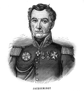 Portrait of Jean Francois Jacqueminot, Viscount of Ham (1787-1865), French general and politician. Engraving in 