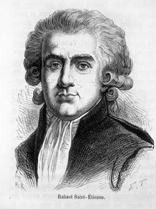 Portrait of Jean Paul Rabaut St Etienne, French politician (1743 - 1793), from 