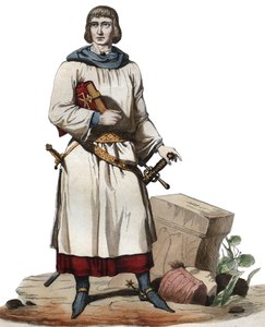 Portrait of Jean de Joinville (1225-1317), chronicler of medieval France by French School