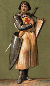 Portrait of Jean de Joinville (1225 - 1317) French columnist, friend and confidant of King Louis IX, whom he accompanied to the VII Crusade. Chromolithography of the 19th century. by French School