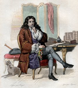 Portrait of Jean de La Fontaine, French fabulist and poet by French School