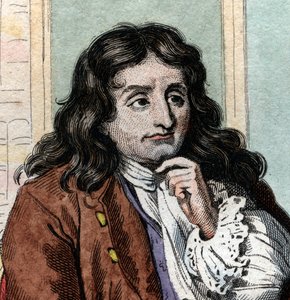 Portrait of Jean de La Fontaine, French fabulist and poet