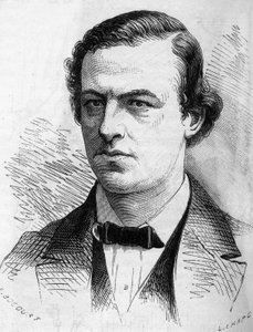 Portrait of Joseph Joachim, Hungarian violinist. Engraving in Le Monde Illustré