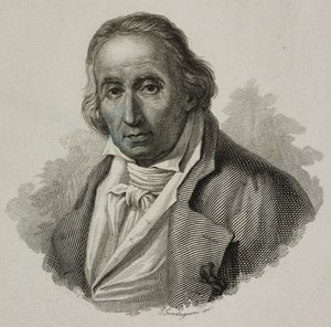 Portrait of Joseph Marie Charles, called Jacquard, French weaver and inventor of Jacquard loom, engraving by Guadagnini by French School