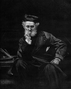 Portrait of Leon Cogniet (1794-1880), French painter. Engraving in 