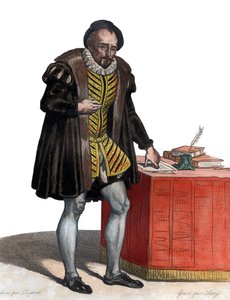 Portrait of Lord Michel Eyquem de Montaigne, French writer by French School