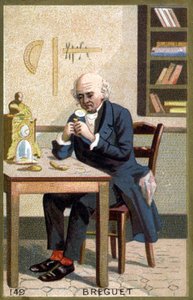 Portrait of Louis Bréguet. Chromolithography of the end of the 19th century by French School