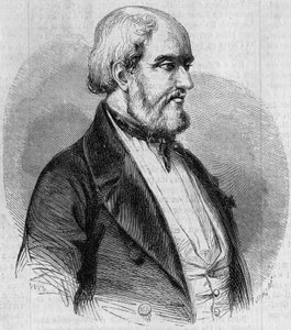 Portrait of Louis Garneray (1783-1857), French sailor, painter and marine historian. Engraving in 