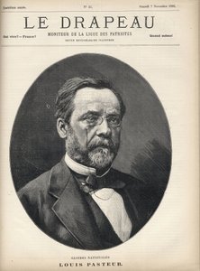 Portrait of Louis Pasteur (1822-1895) - cover of The Flag - Monitor of the League of Patriots - November 7 by French School