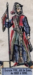 Portrait of Louis VIII of France known as the Lion (1187-1226) (Capetian dynasty). Illustration late 19th century by French School