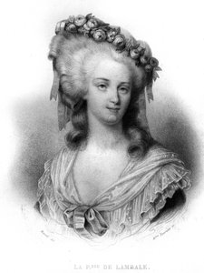 Portrait of Marie Therese of Savoie Carignan, Princess of Lamballe