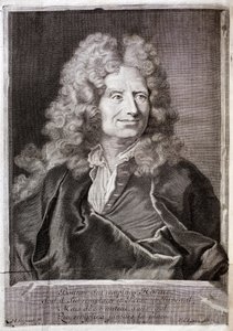 Portrait of Nicolas Boileau, also known as Boileau Despreaux (Boileau-Despreaux) poet, writer. Engraving to illustrate the Works of M. Boileau Despreaux, with historical illuminations, Volume 1, edition Fabre et Barillot. by French School