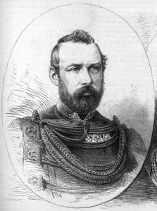 Portrait of Oscar II, King of Sweden and Norway. Engraving in Le Monde Illustré n°807 of 28 September 1872. by French School