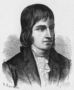 Portrait of Philippe Lebon (1769 - 1804), French engineer and chemist (inventor of gas lighting) - in Album of Science; illustrious scientists; Great discoveries 1896