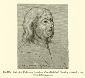 Portrait of Philippe de Commines, after a Red Chalk Drawing preserved in the Town Library, Arras (engraving)