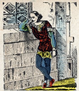 Portrait of Prince Charles of Lower Lotharingie (Charles I of Lorraine) (953-991) Encloses in Orleans in 991 (Charles, Duke of Lower Lorraine Imprisoned by Hugh Capet in Orleans, Where He Died a Short While Later, 991) Image of Epinal 19th Century Private by French School