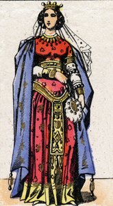 Portrait of Queen Nantilde by French School