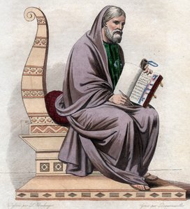 Portrait of Saint Gregory of Tours (538-594), French historian and Bishop of Tours