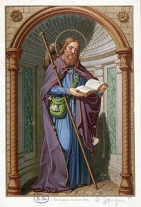 Portrait of Saint James the Major reading, France 19th century by French School