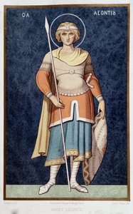 Portrait of Saint Leonce after Greek Mosaic 11th