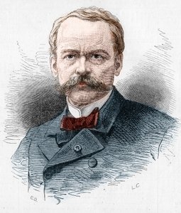 Portrait of Theodore Barriere, French playwright. Engraving in Le Monde Illustré n°1071 of 20 October 1877 by French School