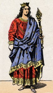 Portrait of Thierry I, King of Austrasia. by French School