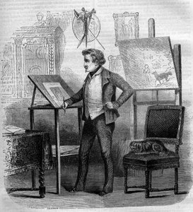 Portrait of Tony Johannot by French School