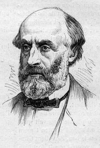 Portrait of Victor de Laprade, French poet and academician. Engraving in Le Monde Illustré n°883 of 14 March 1874