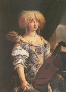 Portrait of a Woman with a Moorish Page by French School