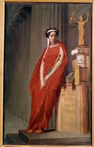 Portrait of comedian Elisabeth Felix called Mademoiselle Rachel (1821-1858) by French School