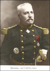 Portrait of the French general Noel Edouard de Curieres de Castelnau (1851-1944). 20th century postcard. by French School