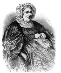 Portrait of the Marquise de La Rochejaquelein (Marie Louise Victoire de Donnissan), French writer. Engraving from 1858 by French School