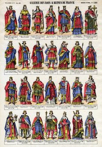 Portrait of the Kings and Queen of France from the Capetian Dynasty by French School