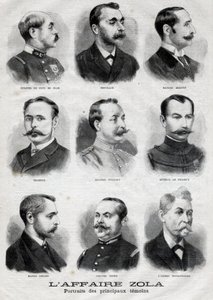 Portraits of the main witnesses in the Dreyfus Zola affair in 