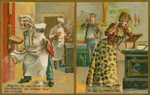 Postcard Featuring Telephone by French School