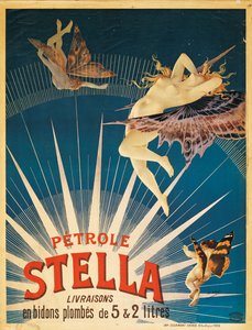 Poster advertising Stella petrol, 1897
