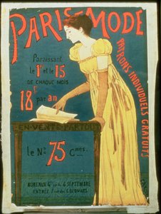 Poster advertising subscriptions to Paris Mode Magazine