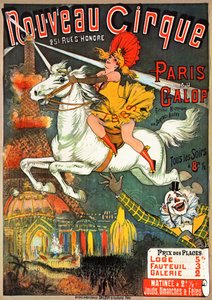Poster for an equestrian magazine at the Nouveau Cirque on rue Saint Honore in Paris