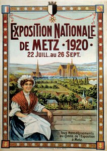 Poster of the National Exhibition of Metz, France by French School