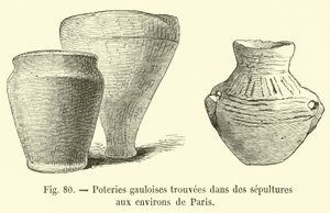 Gaulish pottery found in burials around Paris