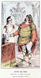 Pépin the Short Writing to Pope Zacharie - in 