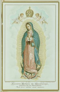 Prayer Card Depicting Our Lady of Guadalupe
