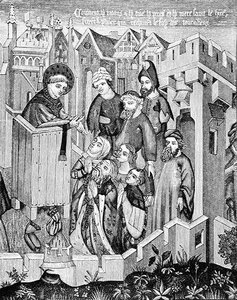 Preaching of the First Missionary Apostles, Illustration from Science and Literature in the Middle Ages and the Renaissance, Written and Engraved by Paul Lacroix, 1878