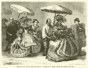 Procession at the Sanno Temple Festival by French School