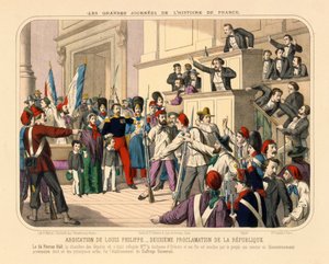 Proclamation of the Second French Republic During the February Revolution, 24 February 1848, Broadsheet Published by Gadola, Lyon, 1848