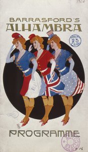 Programme for the Alhambra Music Hall in Paris, 1906
