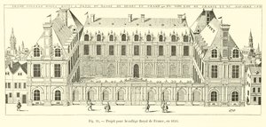 Project for the Royal College of France, in 1610 by French School
